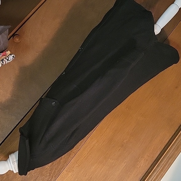 Quince Black Merino Wool Long Shirt Jacket - Picture 8 of 11